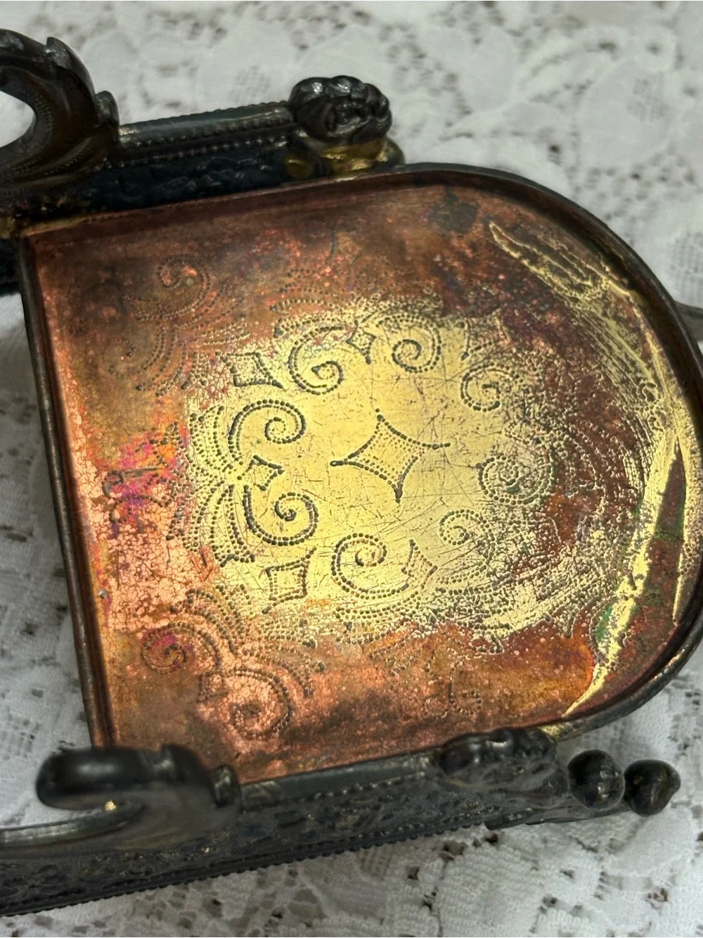 Source Unknown Black and Gold Miniature Chair Picture Frame Accent